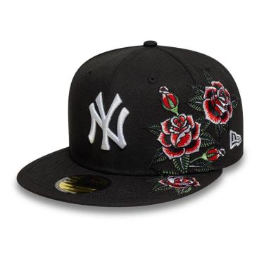 Imagem de MLB NEW ERA FLORAL 59FIFTY NEYYAN BLKWHI-Masculino