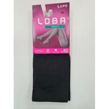Imagem de Meia Calça Fio 80 Acrílica Lupo Loba 5805 Inverno Adulto., Preto, P
