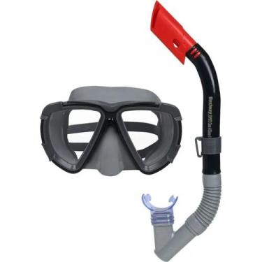 Imagem de Kit Snorkel Máscara de Mergulho Dominator Adulto Lentes Duplas Proteçã