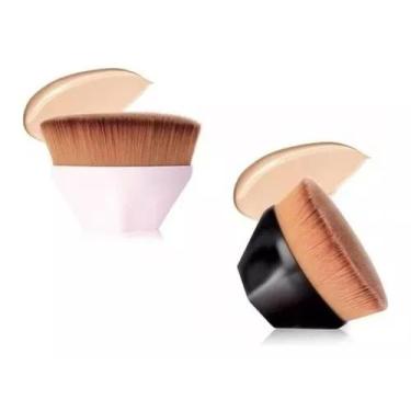 Imagem de Pincel Mágico Hexagonal Maquiagem Base Tiktok Flawless Brush, Rosa