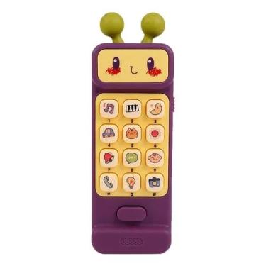 Imagem de Baby Phone Robo Roxo com Som e Mordedor - Polibrinq Bb035