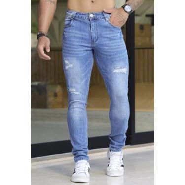 Imagem de Calça Masculina Pitbull Lançamento Ref 88187, Azul, 40