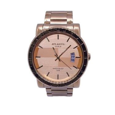 Imagem de Relógio Atlantis Gold Masculino Social Resistente Água Cor Do Mostrado