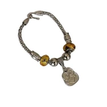 Imagem de Pulseira Feminina Amarela Berloques e Pingentes - VOCÊ PODE Bijuterias