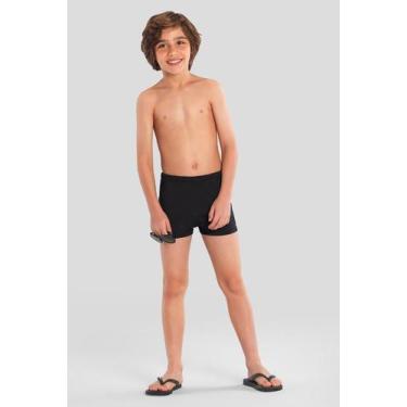 Imagem de Sunga boxer infantil menino em malha UV Brandili, 1, Preto