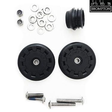 Imagem de Par de Rodinhas Brompton Eazy Wheel com fixadores para furos de 6 mm -