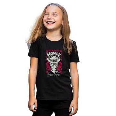 Imagem de Camiseta T-Shirt Infantil Menina Country Laço Forte Várias Coires Mini
