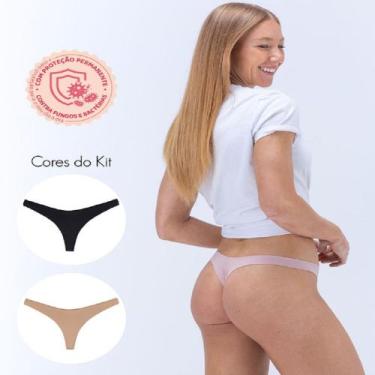 Imagem de Kit 02 unidades calcinha em microfibra fio dental - 2 RIOS, Chocolate,