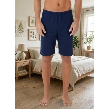 Imagem de Shorts pijama samba canção em algodão p ao xgg malwee, Azul marinho, M