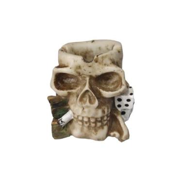 Imagem de Cinzeiro Cranio Caveira Jogador - Resina - HP Decor