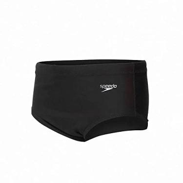 Imagem de Sunga Juvenil, Speedo, Solid, Lycra Lisa com Forro Interno e Alta Durabilidade, Tamanho Teen, tamanho 12 - Preto