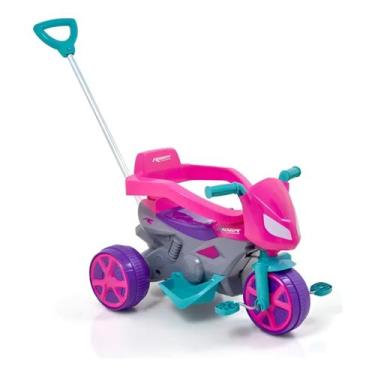 Imagem de Triciclo Andador Rider Rosa - Usual - Usual Brinquedos