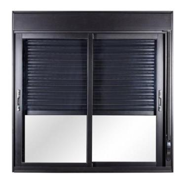 Imagem de Janela 2 Folhas com Persiana Integrada 100x120cm com Controle Esquadri