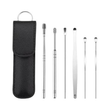Imagem de Kit De Limpeza De Ouvido 6 Peças: Ferramenta Extratora De Cera, Palito