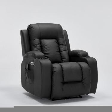 Imagem de Poltrona do Papai Reclinável Elétrica Austin G94 com Massagem Pu Preto Gran Belo