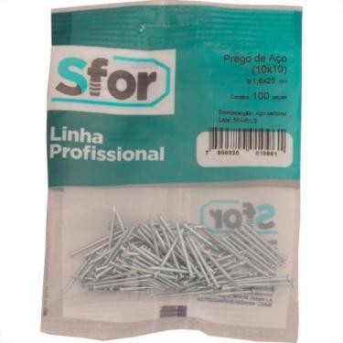 Imagem de Prego Aco Sforplast Com Cabeca 10X10 (1,50X23mm) 100pcs
