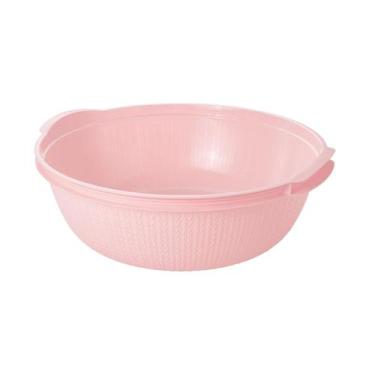 Imagem de Bacia De Bebê 17l Infantil Multiuso Trama Plasútil, Rosa