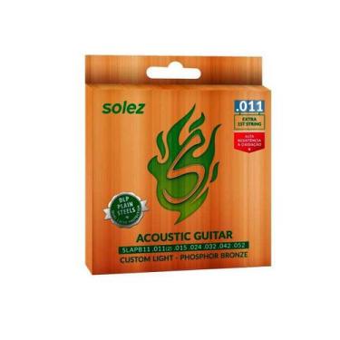 Imagem de Jogo De Cordas P/violão Solez P.bronze 0.011"/0.052" Slapb11