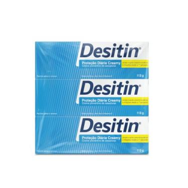Imagem de Desitin Creme Preventivo De Assaduras Proteção Diária Creamy, Kit com 3 Unidades de 113g