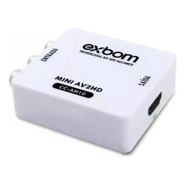 Imagem de Mini Conversor Av Para Hdmi Hd 1080p Exbom Cc-ah10 Branco