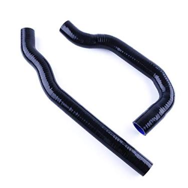 Imagem de LUXERAD Mangueira de radiador de silicone de desempenho de 3 camadas 4,5 mm para Toyota Mark II JZX90 Chaser Cresta 1JZ-GTE 1JZGTE 92-96 (preta)