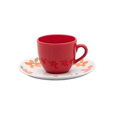 Imagem de Conjunto de 6 Xícaras Grandes 200 ml com Pires Coup Floral - Oxford