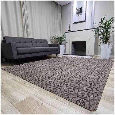 Imagem de Tapete Carpete Sala Quarto Elegante Geométrico 1,50 X 2,00 Titulo Cor Marrom