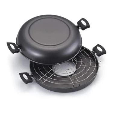 Imagem de Churrasqueira De Fogão Grill Antiaderente Alumínio Nacional