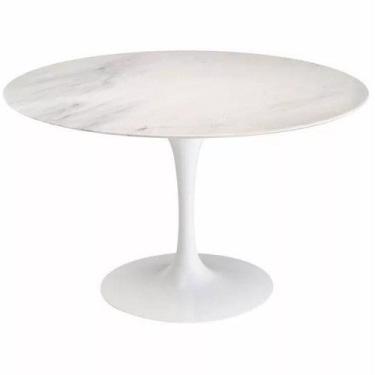 Imagem de Mesa Saarinen Redonda 120cm Mármore Branco Extra Yescasa