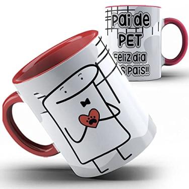 Imagem de Caneca vermelha Papai Flork Pai de Pet