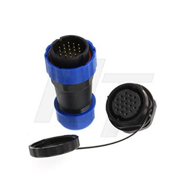 Imagem de HangTon HE29 tomada painel tomada energia industrial à prova d'água IP68 conector circular macho fêmea, 19 pin