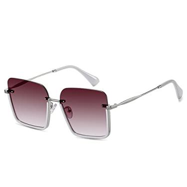 Imagem de Óculos de Sol Luxo Leve Óculos de Sol Quadrado Armação Grande Óculos de Sol Feminino Tendência Óculos de Sol Viagem ao ar livre, 5, tamanho único