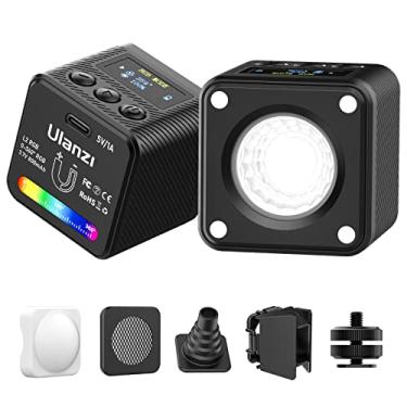 Imagem de ULANZI L2 RGB COB Luz de vídeo mini cubo de luzes, luz de câmera de LED 360°, iluminação de vídeo portátil colorida, recarregável de 800 mAh, designs magnéticos e 11 efeitos de luz dinâmicos
