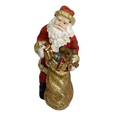 Imagem de Estatueta Papai Noel Decorativo Enfeite Natalino Em Gesso 1