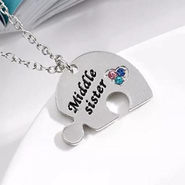 Imagem de CNBPIC Pingente 3 Pc/Set Coração Em Forma de Colar Para Meninas Amizade Cadeia Joias Presente