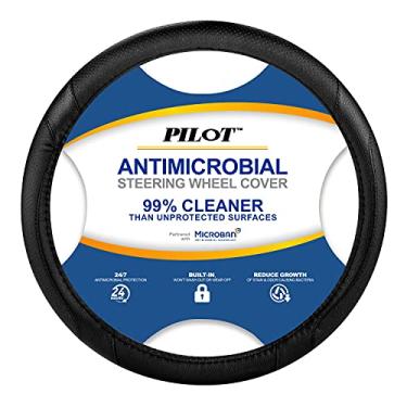 Imagem de Pilot Automotive MIC-001E Capa de volante universal antimicrobiana com infusão microbana, à meia-noite
