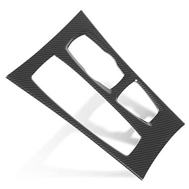 Imagem de KIMISS Painel de engrenagens, painel central de fibra de carbono estilo console de engrenagens decalque adesivo para X5 X6 E70 E71 2008-2013