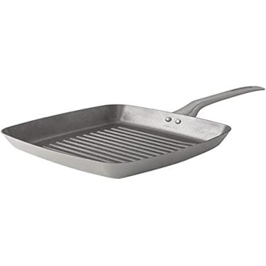 Imagem de Mimo Style Grill Sartin Grafite 24cm/1,2L - Estrutura em Alumínio Revestida em Cerâmica, Base Alto Relevo. Tampa Vidro Temperado. Cabo Soft-Touch. Funciona em Fogão a Gás, Elétrico e Vitrocerâmico