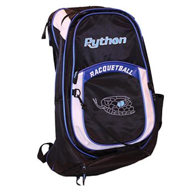 Imagem de Mochila de raquetebol extralonga Python Deluxe, Preto/Azul/Branco, One Size
