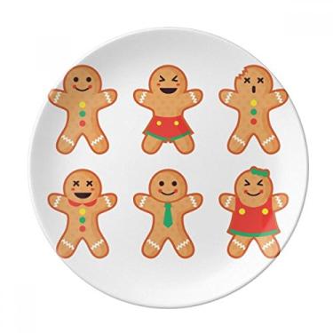 Imagem de Biscoito de gengibre masculino prato de Natal decorativo de porcelana salver louça de jantar