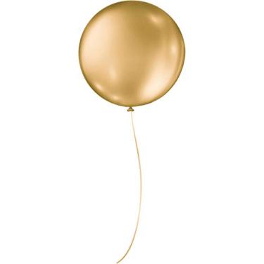 Imagem de Balões São Roque 5 Polegadas Metallic Balloon Dourado 25 unidades