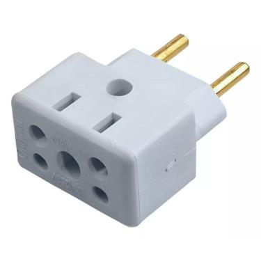 Imagem de Kit 05 Adaptadores Tomada Bob Esponja Benjamin 10A 20A