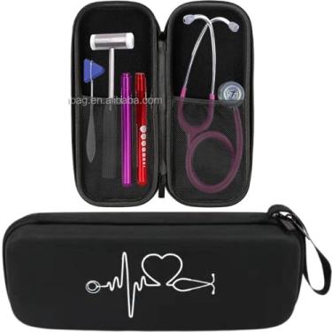 Imagem de Case Capa Porta Estojo Compacta Rígido Estetoscópio Médico Enfermeiro 28,5x11x6,5cm - Genérico