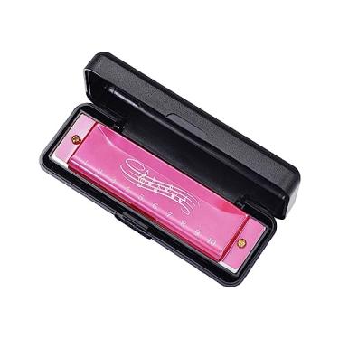 Imagem de Vaveren Órgão de boca de 10 buracos Educação infantil Instrumento musical educacional para crianças Tocar brinquedo para atividade Palco Viagem, ROSA