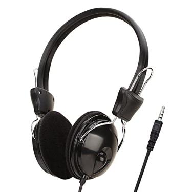 Imagem de SIMBAE Fones de ouvido com monitor supra-auricular fones de ouvido com cabo plugue de 3,5 mm para computador, volta, música, ouvir jogos, assistir a vídeos