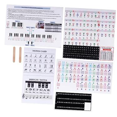 Imagem de Toyvian 2 Conjuntos Adesivo para teclado de piano peças de piano eletrônico adesivos infantis piano infantil rótulos acessórios para instrumentos adesivos de piano órgão eletrônico Pessoal