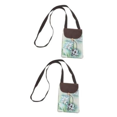 Imagem de VALICLUD 2 Peças saco de telefone de lona bolsa transversal feminina pequena bolsas femininas crossbody bolsa transversal para mulher bolsa mensageiro para mulheres bolsa feminina Moda