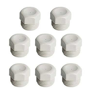 Imagem de Aopin Bocais pulverizadores de gramado de jardim de polipropileno, 2 mm, pulverizador de vaporização, adequado para refrigeração ao ar livre, irrigação de jardim, fonte, injeção de nutrientes, estufa, 8 peças