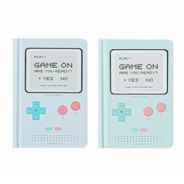 Imagem de Agenda diária sem data 365 dias design de jogo de caderno organizador de bolso agenda caderno caderno A6 mini diário fofo (azul + verde)