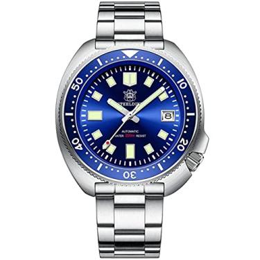 Imagem de Relógio masculino Steeldive automático 1970 SD1970 NH35 com movimento, para mergulho até 200 m, Azul